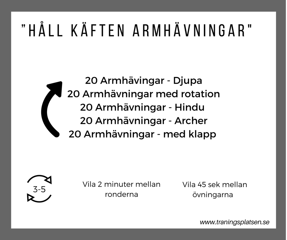 träningsprogram armhävningar