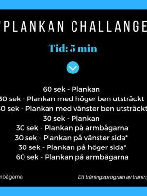 träningsprogram plankan