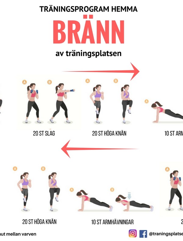 träningsprogram hemma kondition, hemmaträning
